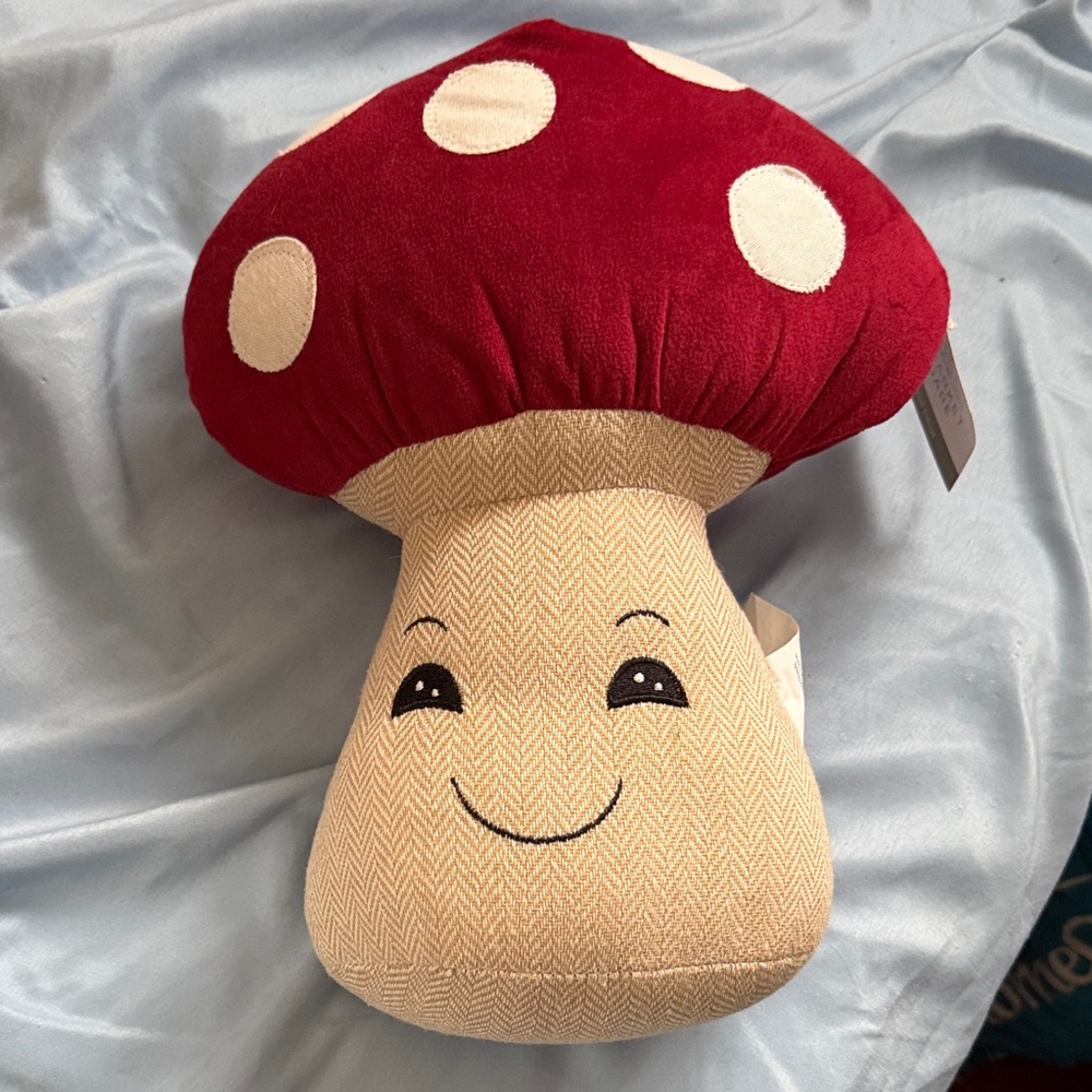 Red and Cream Mushroom Plush